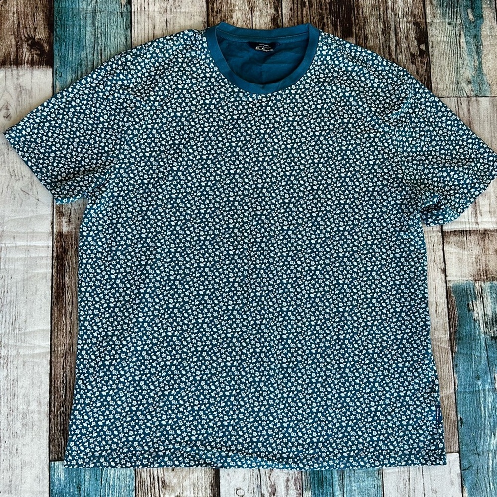 Men's Blue Floral Crewneck Shirt